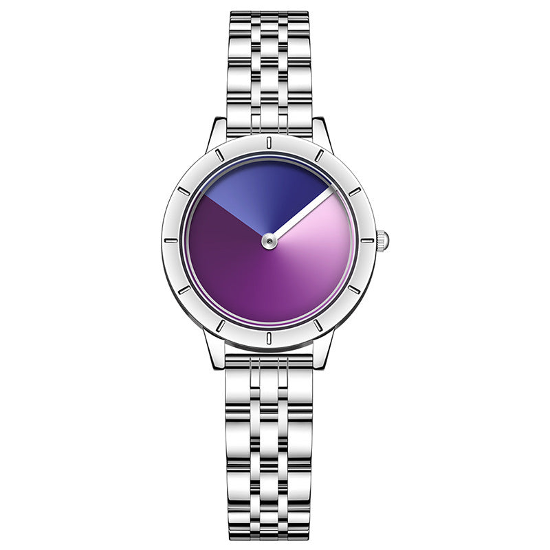 GESMART Women's Steel Band Quartz Watch Gradient Dial Fashion Premium Design Ladies Wristwatch