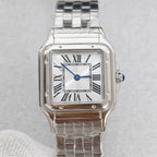 Ladies 27mm Square Quartz Watch Stainless Steel Case Bracelet VJ20 Movement