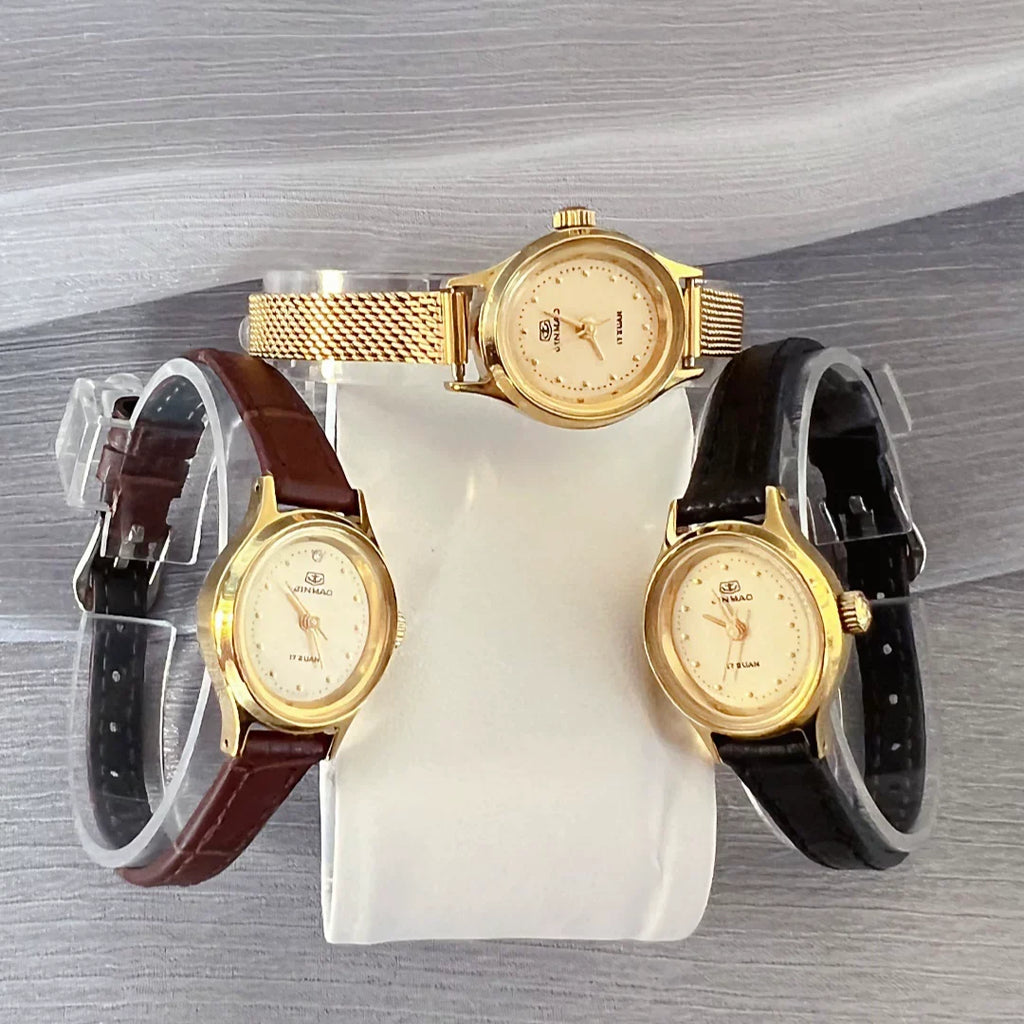 Golden Anchor Ladies Manual Wind Mechanical Watch Vintage 90s Student NOS