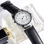 GESMART Men's Automatic Mechanical Watch Single Date Skeleton Exhibition Case Back Business