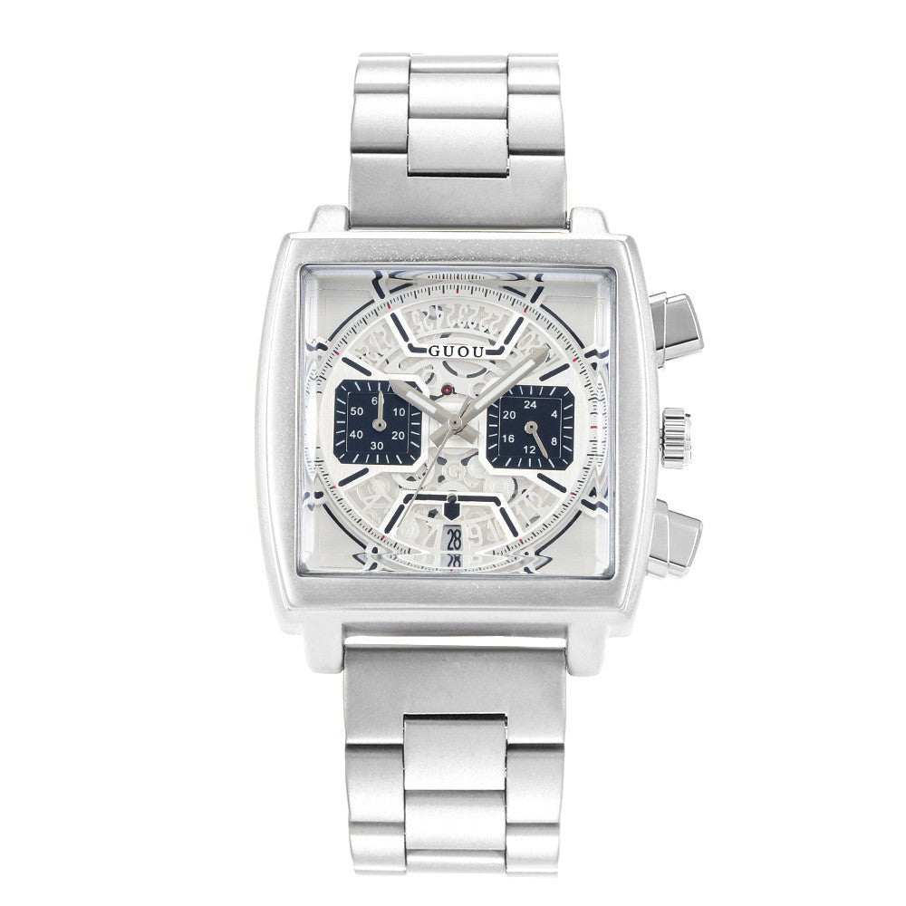 Unisex Vintage Large-Dial Multi-Function Chronograph Watch
