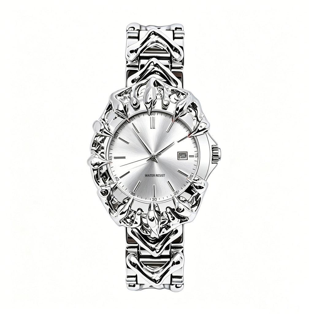 Men's Y2K Relief Claw-Shaped Waterproof Quartz Watch