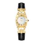 GESMART Women's Square Retro Quartz Watch Compact Leather Band Water Resistant Vintage Ladies Wristwatch