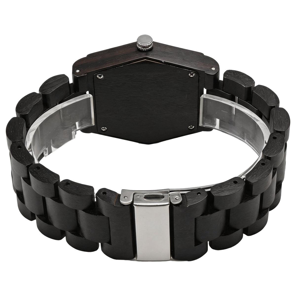 Men's Irregular Wooden Quartz Watch, Japanese Movement