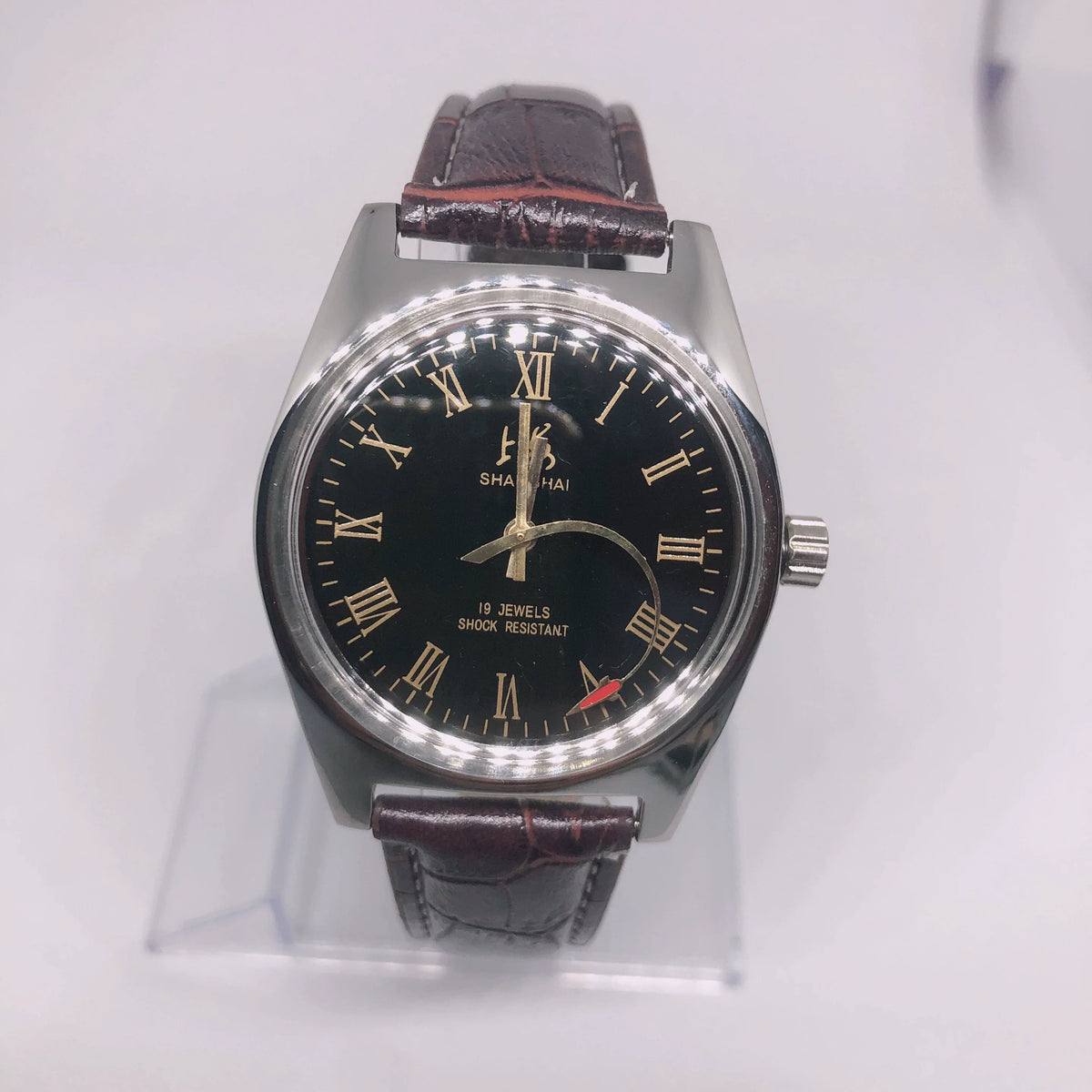 Red Flag 8120ZH 19 Jewels Manual Wind Mechanical Watch Roman Dial Airplane Hands