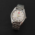 Red Flag Men's Mechanical Watch All Steel Bracelet NOS