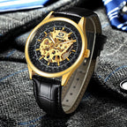 GESMART Men's Hand Winding Skeleton Mechanical Watch Casual Fashion Wristwatch