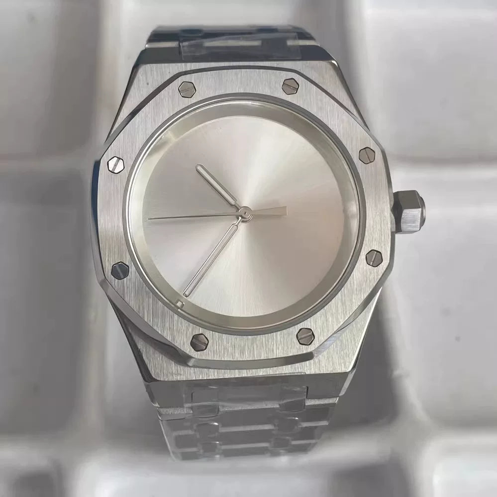 No Logo Men's 41mm Mechanical Watch Stainless Steel Case NH35/36 Movement