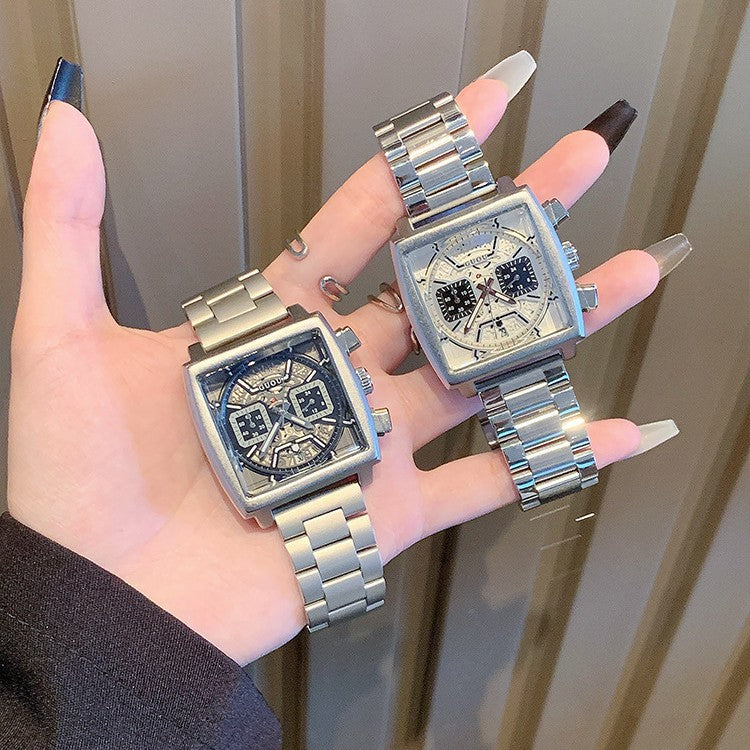 Unisex Vintage Large-Dial Multi-Function Chronograph Watch