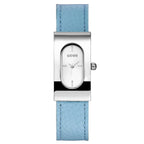 Women's Square Genuine-Leather Vintage Quartz Watch