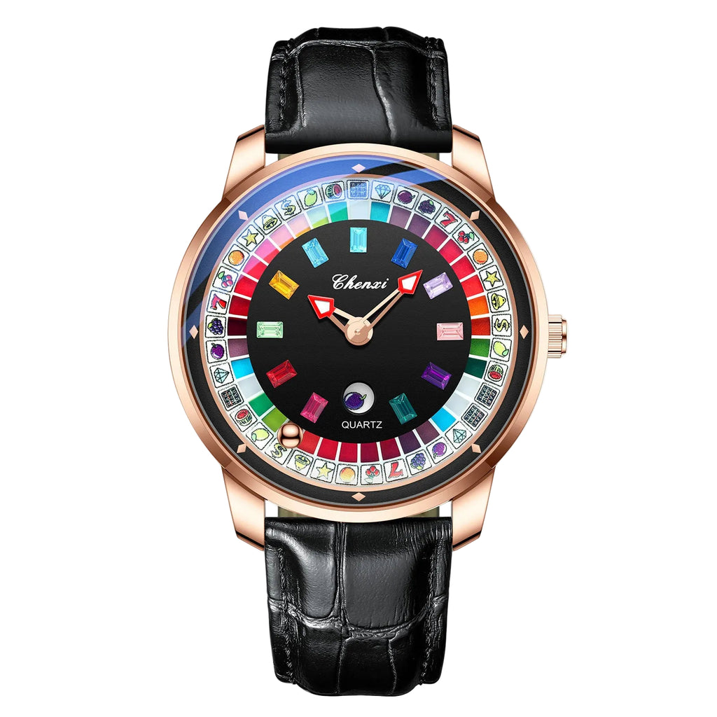 Men's Roulette Watch with Spinning Disc