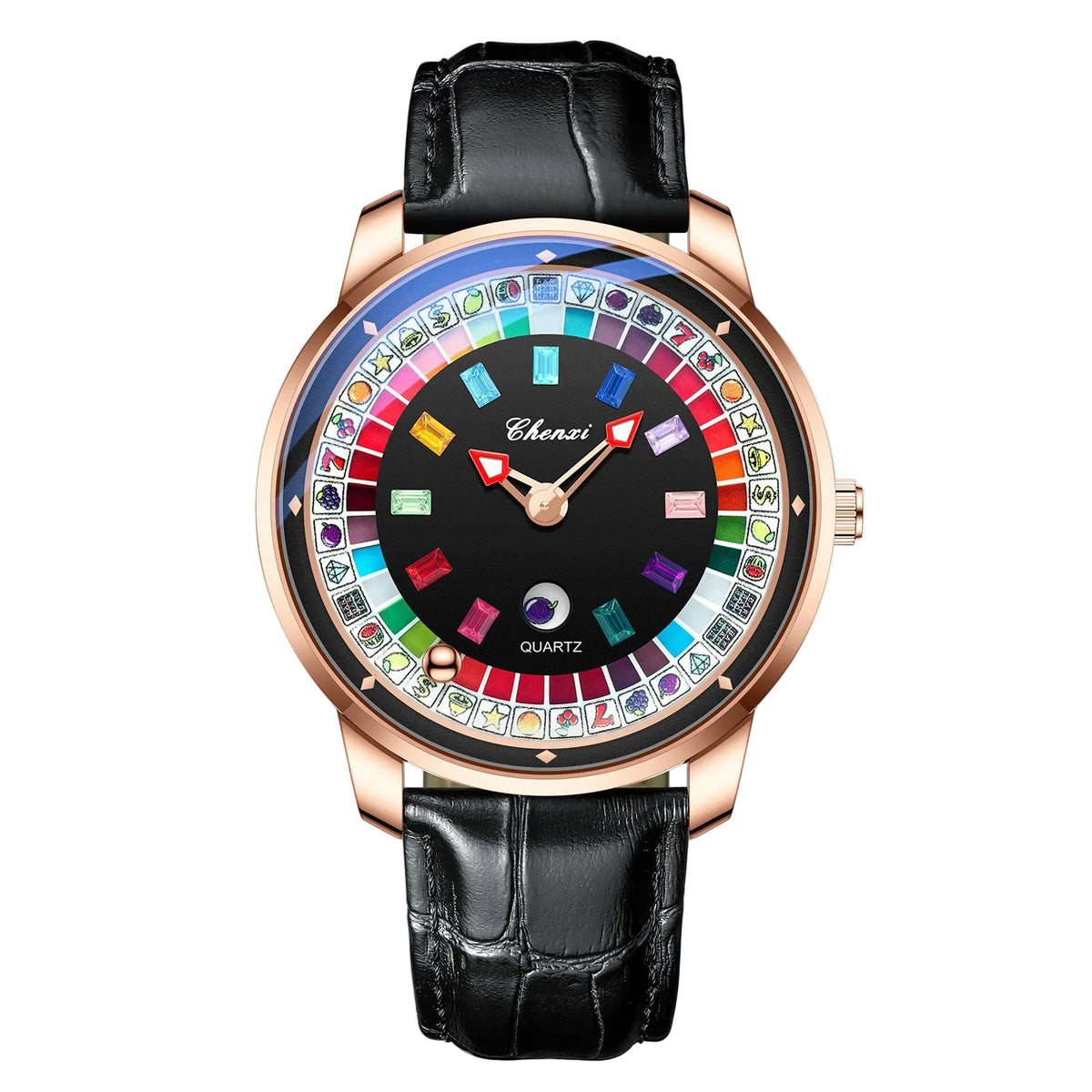 Men's Roulette Watch with Spinning Disc