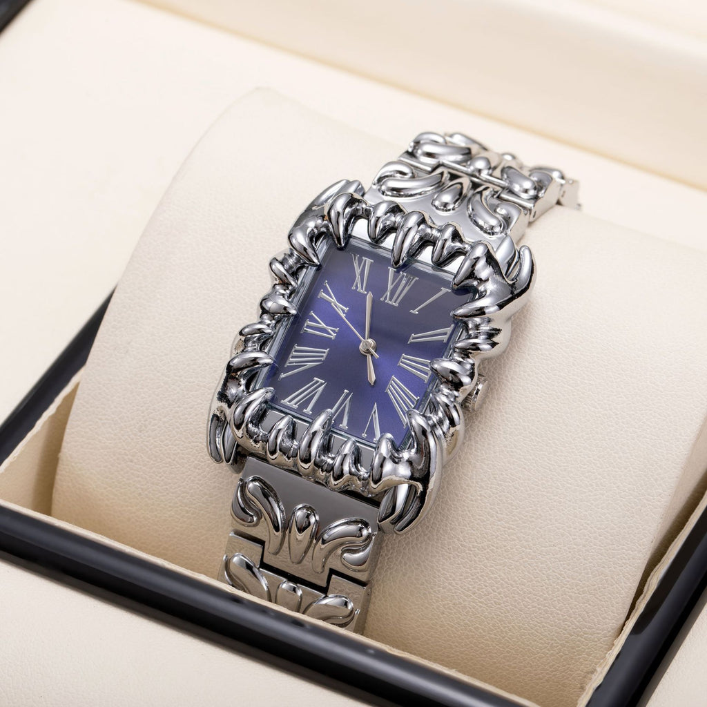 Men's Irregular Square Claw Y2K Retro Relief Watch