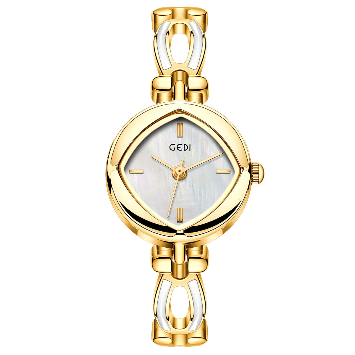 Women's Rhombus Mother-of-Pearl Vintage Bracelet Quartz Watch