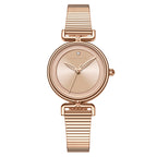 GESMART Women's Round Compact Dial Quartz Watch Japanese Movement Exquisite Minimalist
