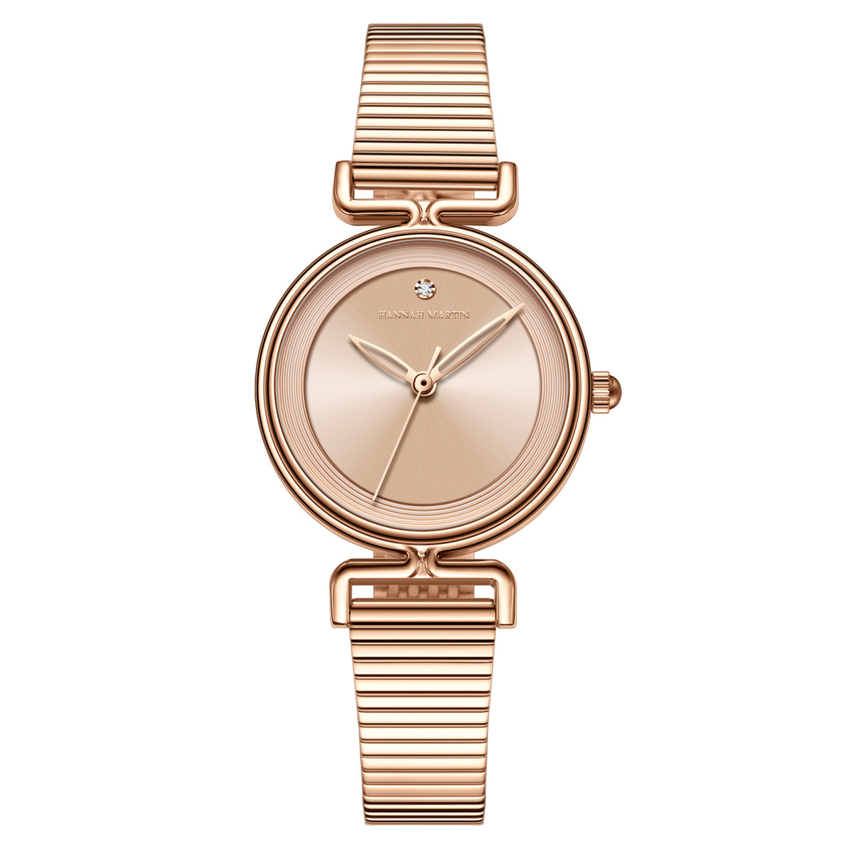 GESMART Women's Round Compact Dial Quartz Watch Japanese Movement Exquisite Minimalist
