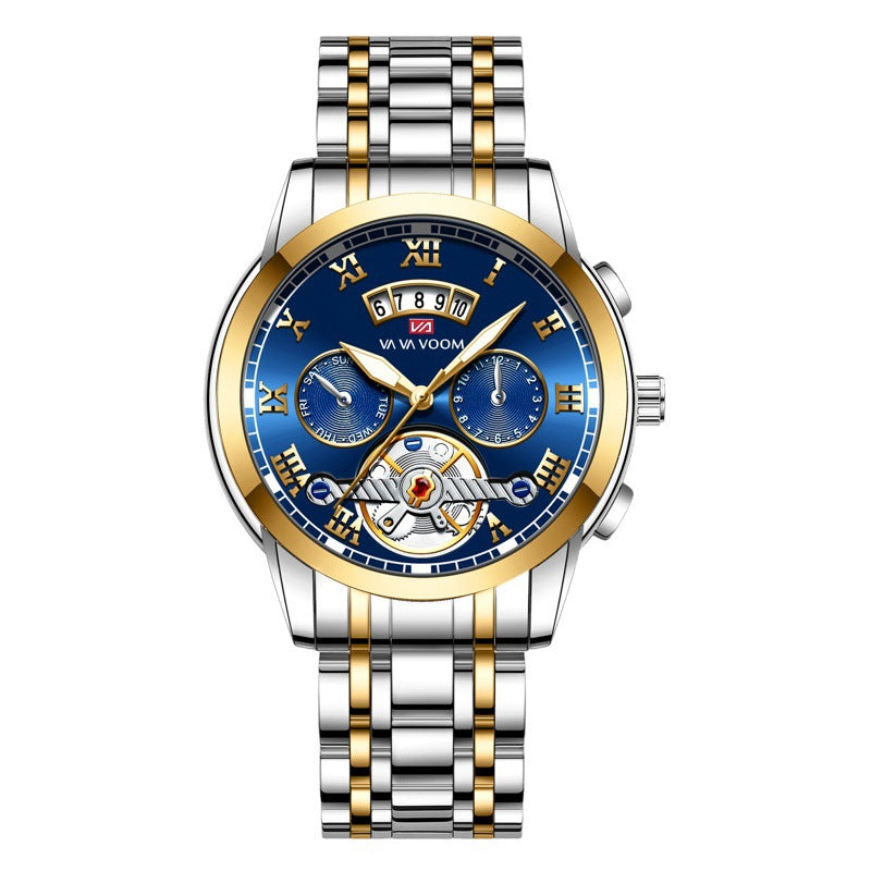 Men's Tourbillon-Style Manual Mechanical Watch
