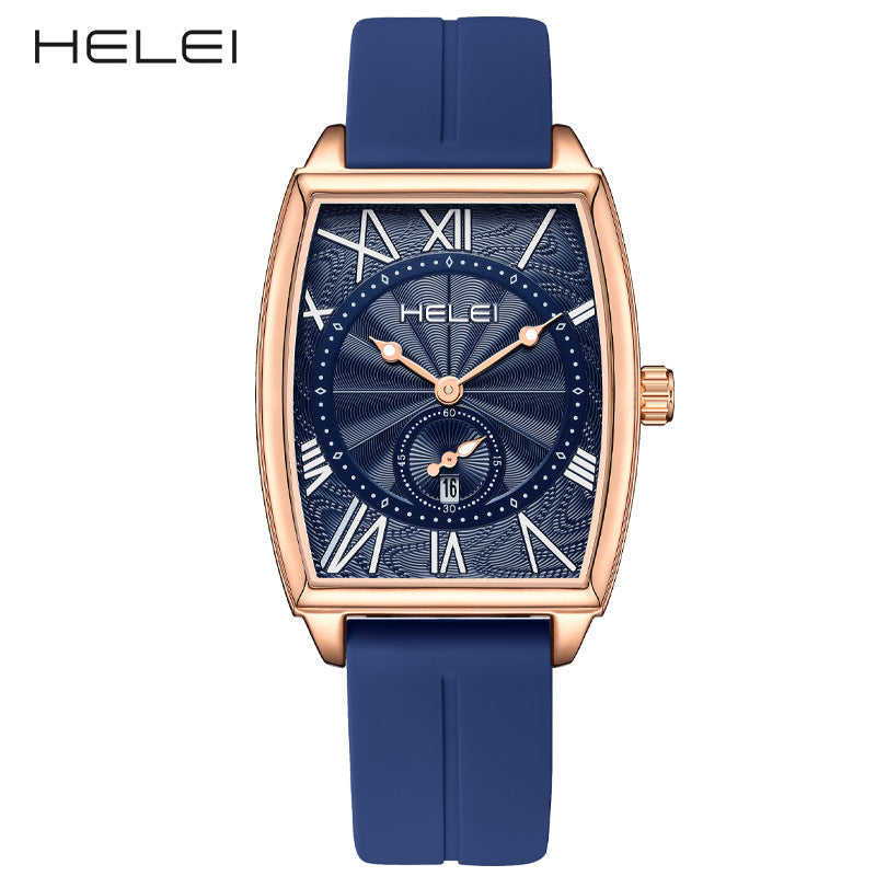 GESMART Men's Square Quartz Watch Roman Numeral Dial Water Resistant Casual Wristwatch