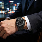 GESMART Men's Fashion Business Full Diamond Hip Hop Style Quartz Watch Luminous Calendar