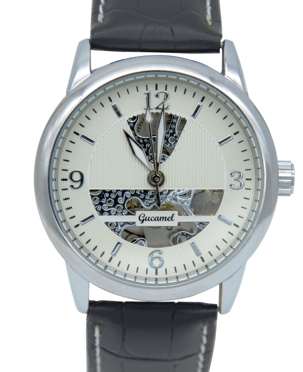 GESMART Men's Skeleton Automatic Mechanical Watch Exhibition Case Back Fashion