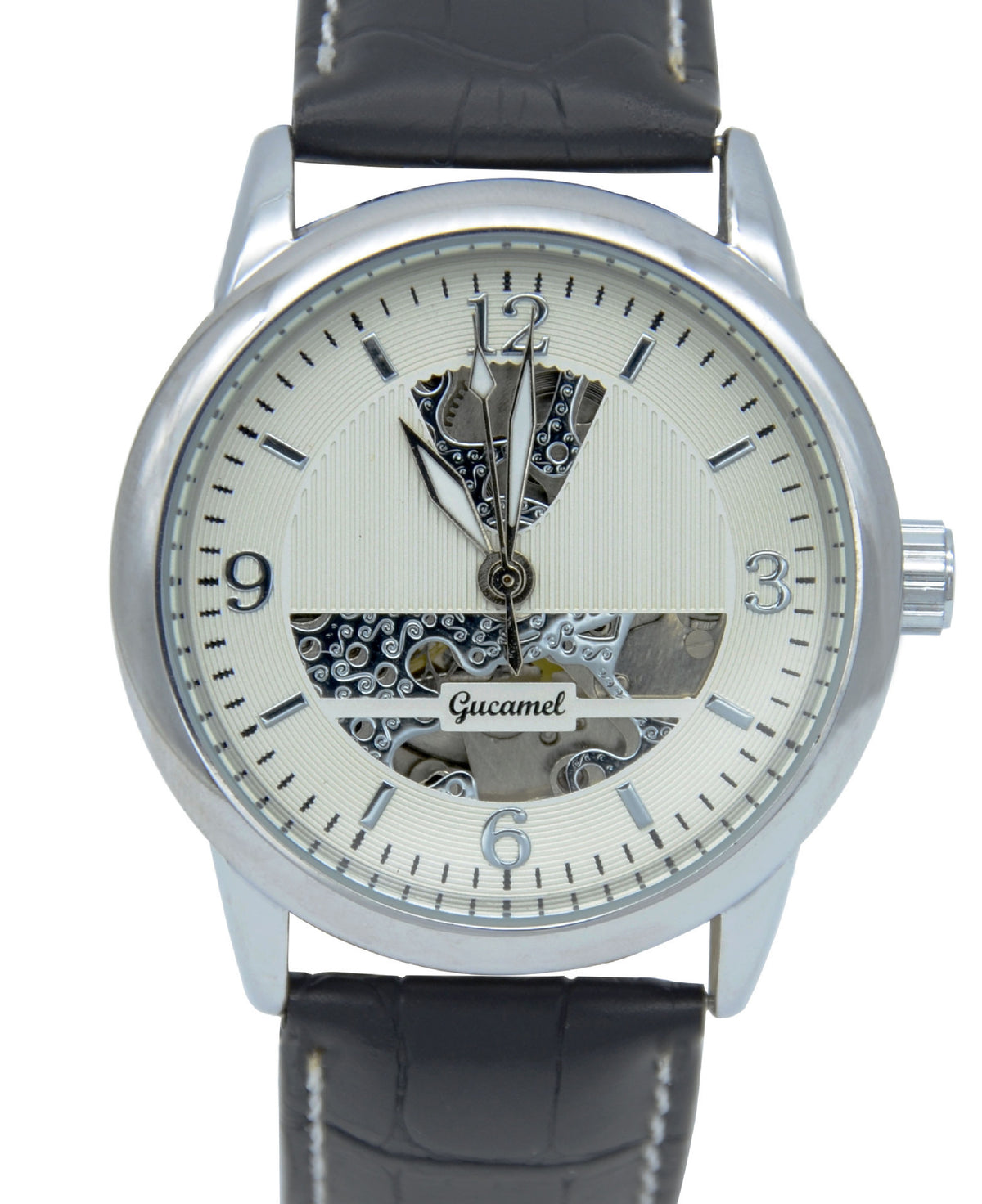 GESMART Men's Skeleton Automatic Mechanical Watch Exhibition Case Back Fashion