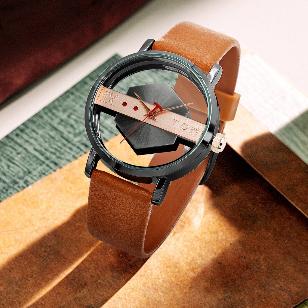 Unisex Hollow See-Through Korean-Style Casual Watch