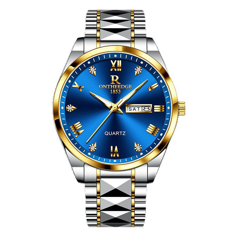 GESMART Men's Fashion Quartz Watch Water Resistant Student Exam Casual Wristwatch
