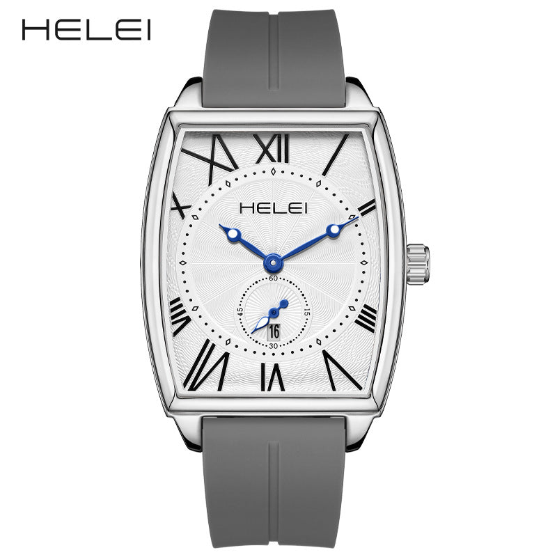 GESMART Men's Square Quartz Watch Roman Numeral Dial Water Resistant Casual Wristwatch