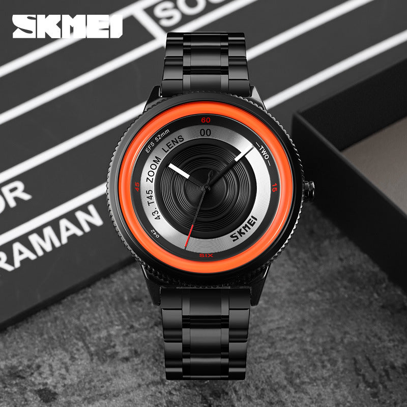 GESMART Men's No Marker Creative Dial Quartz Watch Steel Band Minimalist Personality