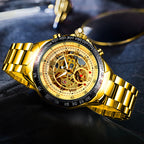 GESMART Men's Skeleton Automatic Mechanical Watch Fashion Business Wristwatch