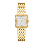 Women's Square Gold-Tone Vintage Steel-Band Quartz Watch