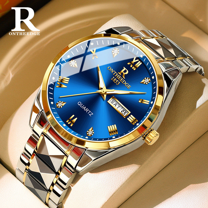 GESMART Men's Fashion Quartz Watch Water Resistant Student Exam Casual Wristwatch