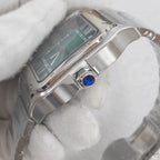 Men's 38mm Square Watch 316L Case Exhibition Back Mineral Glass 2813 Movement