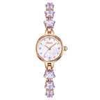 GESMART 2025 New Women's Elegant Crystal Bracelet Quartz Watch Luxury Style Exquisite Ladies Wristwatch