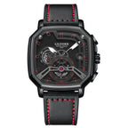 GESMART Men's Square Quartz Watch Luminous Water Resistant Trendy Fashion Casual Wristwatch