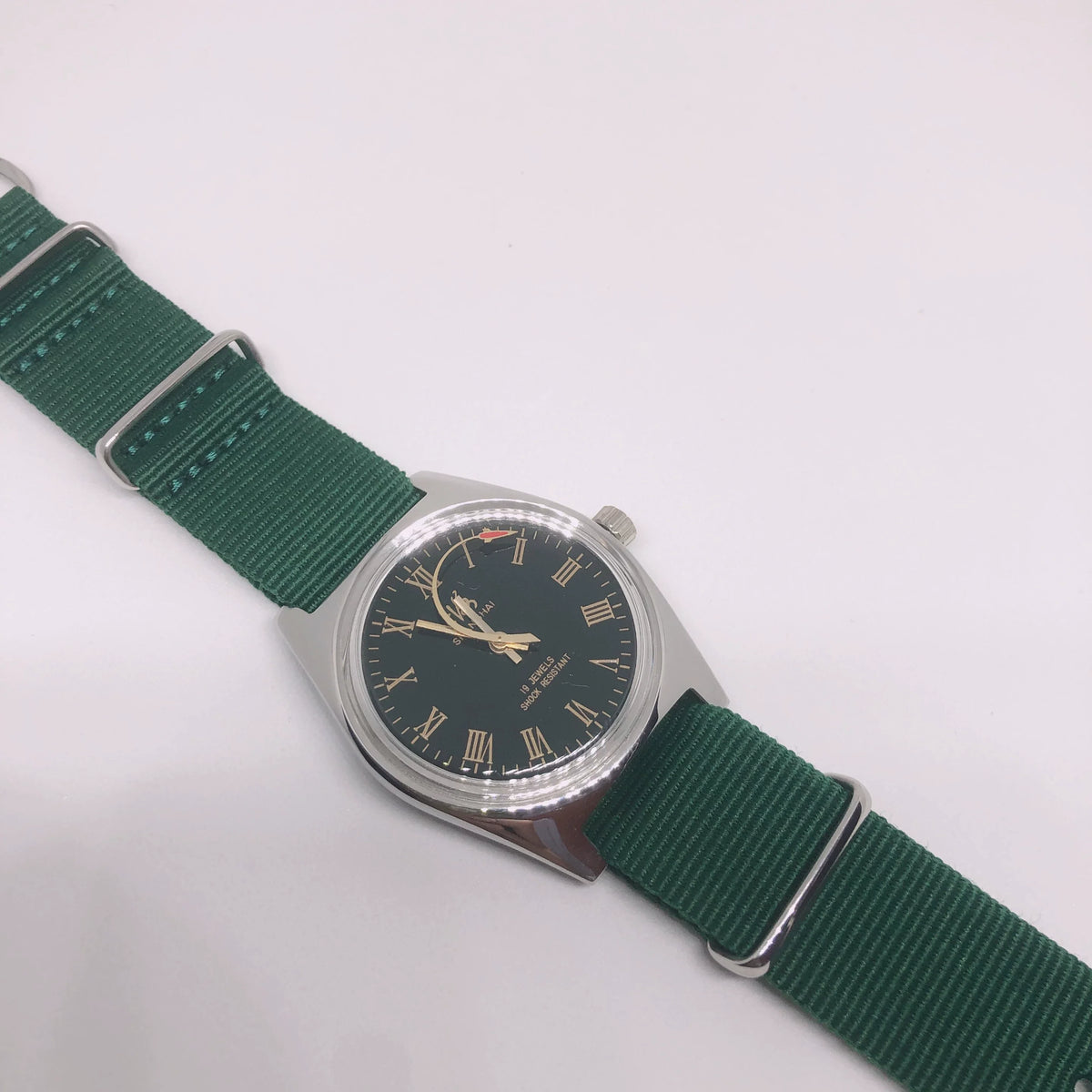 Red Flag 8120ZH 19 Jewels Manual Wind Mechanical Watch Roman Dial Airplane Hands