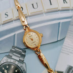 HAIDA Ladies Manual Wind Mechanical Oval Watch Date Vintage NOS