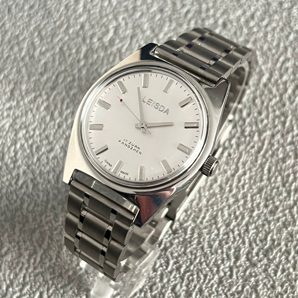 LEISDA 7120 Manual Wind Mechanical Men's Watch Minimalist Waterproof Vintage NOS