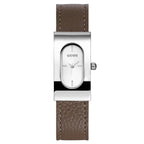 Women's Square Genuine-Leather Vintage Quartz Watch