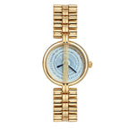GESMART Women's Round Gold Tone Two Hands Quartz Bracelet Watch Minimalist Niche Fashion