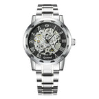 GESMART Men's Hand Winding Mechanical Skeleton Watch Exhibition Case Back Fashion