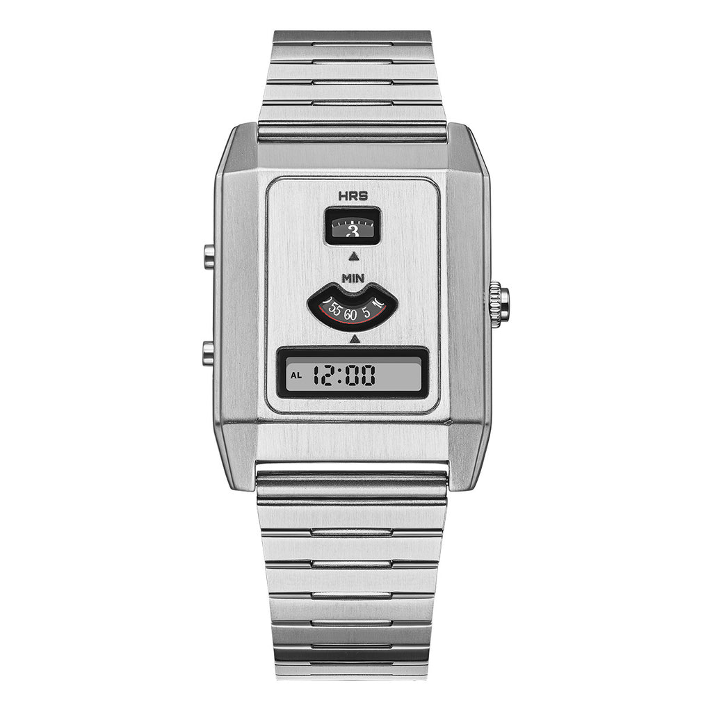 Unisex Square Dual-Display Waterproof Quartz Watch, Model 0331