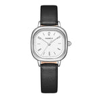 GESMART Women's Small Square Quartz Watch Leather Band Minimalist Elegant Ladies Wristwatch