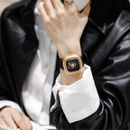 GESMART 2023 New Women's Square Quartz Watch Silicone Band Minimalist Casual Luxury Style