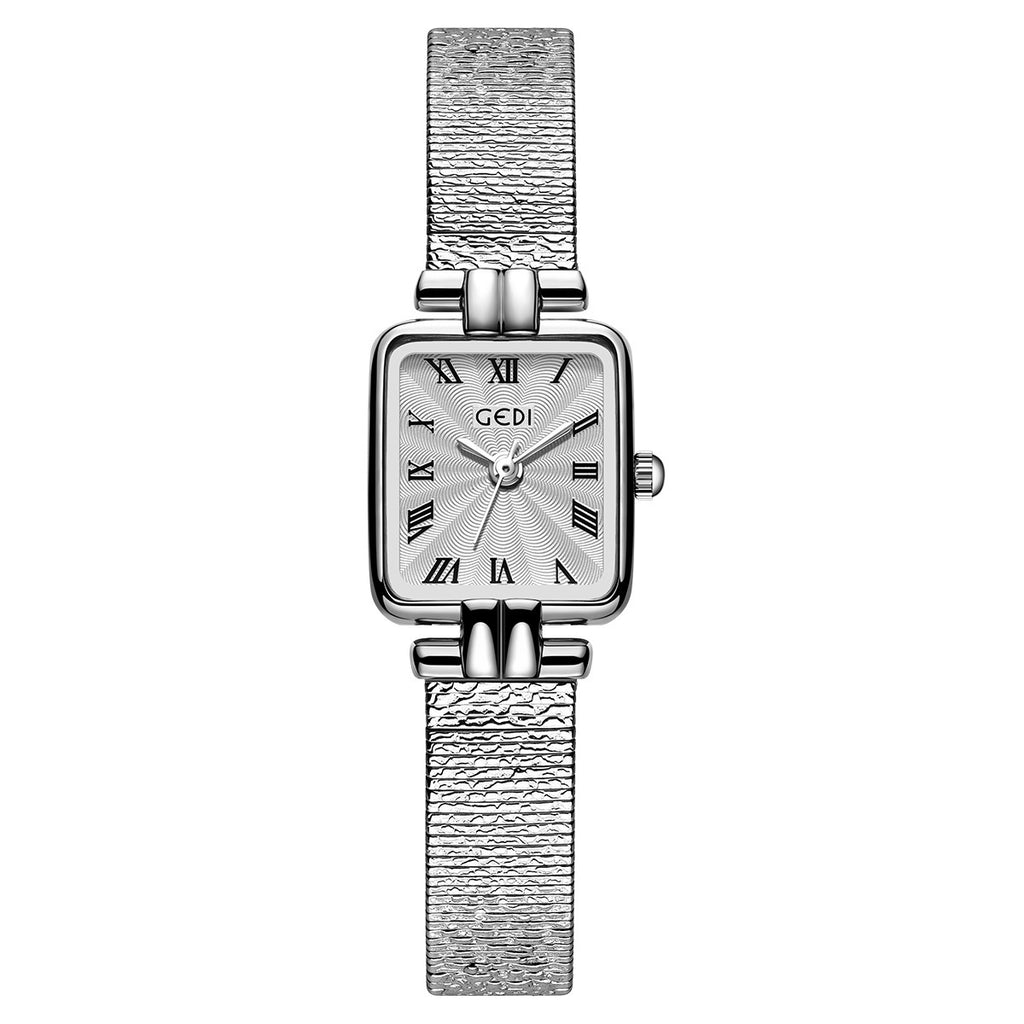 Women's Square Small Gold-Tone Vintage Quartz Watch