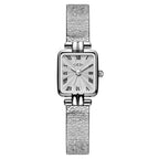 Women's Square Small Gold-Tone Vintage Quartz Watch