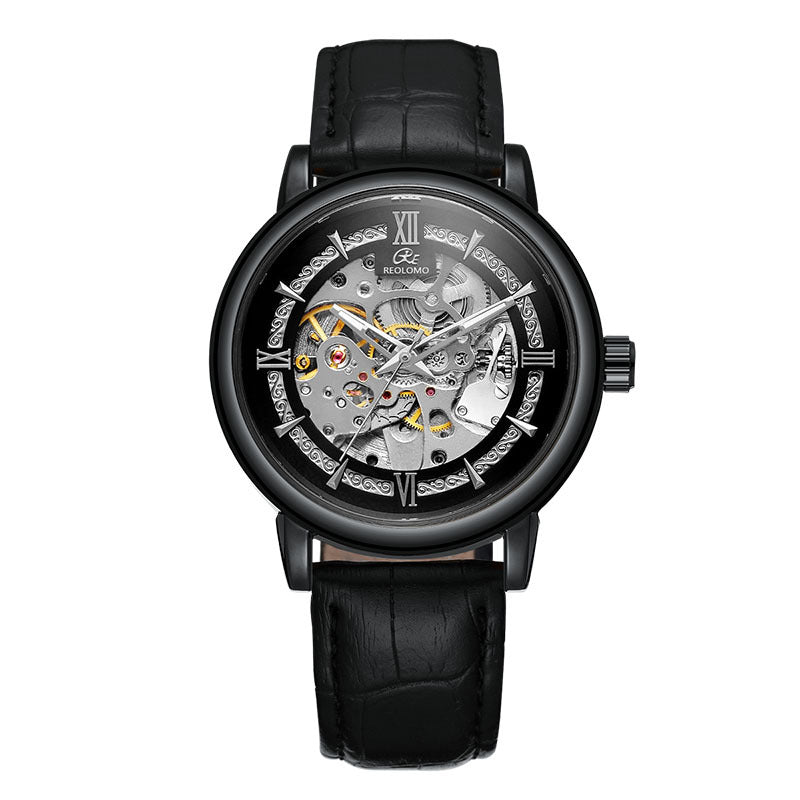 GESMART Men's New Skeleton Automatic Mechanical Watch European American Fashion