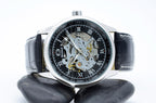 GESMART Men's Skeleton Engraved Automatic Mechanical Watch Exhibition Case Back Fashion