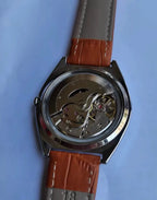 Peacock Semi-Automatic Mechanical Watch Steel Date Vintage Classic NOS