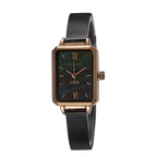 Women's Green Square Watch with Steel Band